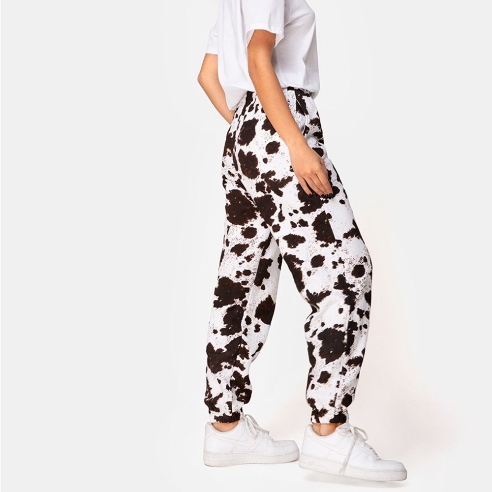 Motel Rocks Basra Jogger In Cowhide Brown/white - Picture 5 of 11